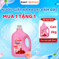 Combo 2 can nước giặt Kaori hương nước hoa can 2L, nước giặt xả Kaori lưu hương 48h