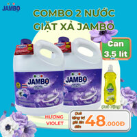 Combo 2 Can Nước Giặt Xả 6in1 Jambo Hương Violet Chính Hãng Thái Lan Can 3.5L