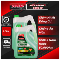 Combo 2 can nước làm mát động cơ ô tô Focar Green Coolant 4L - Nước làm mát xe hơi, nước làm mát động cơ, chính hãng
