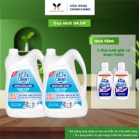 Combo 2 Can Nước Rửa Chén EZ Clean 4kg sạch nhanh dầu mỡ, không phẩm màu, gốc thực vật dịu nhẹ, bổ sung vitamin E