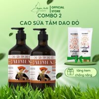 Combo 2 cao sữa tắm Dao Đỏ 500ml Tặng 1 Kem Chống Nắng