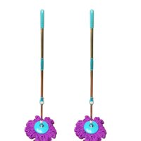 Combo 2 Cây lau nhà Ánh Dương AD2046A  chốt khóa to  mâm nhựa tặng kèm 01 Bông lau - Màu ngẫu nhiên