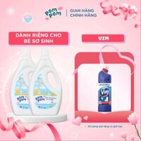 [combo 2 Chai 1.6l] – Dành Cho Bé Sơ Sinh – Gel Giặt Xả 2in1- Sạch Sâu – Kháng Khuẩn – Khử Mùi Nôn Trớ, ọc Sữa, Tè Khai-lưu Hương Phấn Thơm Dịu Nhẹ-