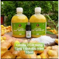 Combo 2 Chai Cốt Gừng Tràm Khuynh Diệp Điềm Kim 500ml - Tặng kèm 1 tinh dầu tràm 10ml