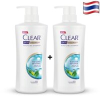 Combo 2 chai Dầu gội Clear bạc hà Thái Lan 480ml/chai