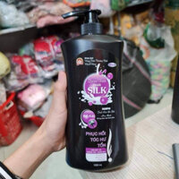 (ComBo 2 Chai) Dầu Gội Đầu Bồ Kết Phục Hồi Tóc Hư Tổn SILK 1000ml - Dầu gội nguyên chất #  @