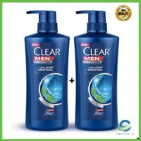 Combo 2 chai dầu gội đầu Clear Men mát lạnh bạc hà nhập khẩu Thailand- 450ml/