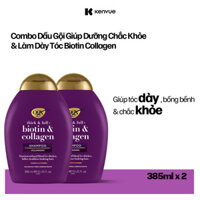 Combo 2 Chai Dầu gội đầu OGX - Dung Tích 385mlx2 - Dầu Gội - Biotin Collagen
