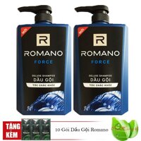 Combo 2 chai dầu gội Romano force (650 ml*2) tặng 1 dây gội Romano 10 gói