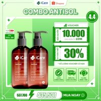 Combo 2 Chai Dầu Gội Sạch Gàu Ngứa Da Đầu Antisol - Thương Hiệu iCare Pharma - Chiết Xuất Dược Liệu