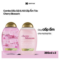 Combo 2 Chai Dầu Gội Và Xả OGX Chiết Xuất Hoa Anh Đào Bạch Đàn Bạc Hà - Dung tích 385mlchai - Cherry Blossom