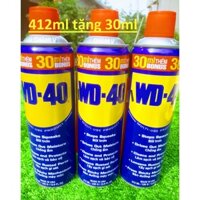 Combo 2 Chai Dầu Xịt WD40 (412ml + 30ml) Chống Rỉ Chống Ẩm Bôi Trơn Đa Năng Loại Lớn