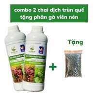 COMBO 2 CHAI DỊCH TRÙN QUẾ TẶNG PHÂN GÀ, DỊCH TRÙN QUẾ VI SINH, DỊCH TRÙN QUẾ HỮU CƠ - THỂ TÍCH 1 LÍT