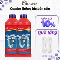 Combo 2 chai Gel sinh học đa năng Moonly làm sạch, bảo vệ đường ống bồn rửa mặt, chậu rửa bát