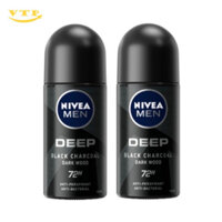 COMBO 2 CHAI LĂN KHỬ MÙI NIVEA MEN DEEP ĐEN THAN HOẠT TÍNH 50ML-THÁI LAN