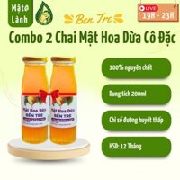 Combo 2 Chai Mật Hoa Dừa Cô Đặc Bến Tre 400ml - Thuần Chay, Chỉ Số Đường Huyết Thấp