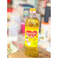 Combo 2 chai  ( mỗi chai 1 lít) Dầu ăn 100% thực vật rau củ Happi Koki (Date mới 24 tháng)