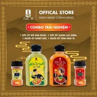 Combo 2 Chai Muối Chấm Ớt + 2 Lọ Muối Ớt Tôm 80g - Trân Vị