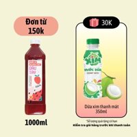 Combo 2 Chai Nước Cốt Dâu Tây, Dâu Tằm Chai 1 Lít Loại Ngon - Đặc Sản Đà Lạt-Phương Ú Shop
