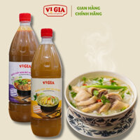 Combo 2 chai nước cốt Phở Gà - Bún Bò Huế Vị Gia 1kg, chỉ với 5p cho một tô phở thơm ngon tại nhà.
