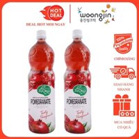 COMBO 2 Chai Nước Ép Lựu Woongjin Hàn Quốc Nhập Khẩu 1,5L/Chai