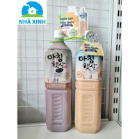 Combo 2 chai Nước gạo Hàn Quốc Morning Rice Woongjin 1.5l (Nước gạo trắng và Nước gạo lứt đen)