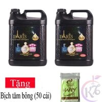 Combo 2 chai Nước giặt quần áo Paris can 5 lít hương nước hoa Pháp 9in1 thơm lâu bền vải (Đen) Tặng 1 bịch tăm bông