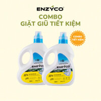 Combo 2 Chai Nước Giặt Sinh Học ENZYCO Lành Tính 90% Enzyme Lên Men Từ Dứa Bồ Hòn 1.8L