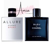 Combo 2 chai nước hoa nam chính hãng Pháp Bleu De Chanel (EDT) 100ml XT8 + Chanel Allure Homme Sport (EDT) 100ml XT06