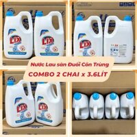 COMBO 2 CHAI Nước Lau Sàn LIX (2 CHAI x 3.6 LÍT) - Đuổi Côn Trùng - Mã 2C-LD360 - Hàng Chính Hãng