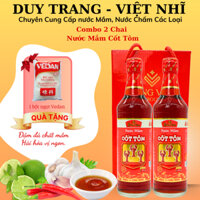 Combo 2 chai nước mắm cốt tôm hương vị đậm đà thơm ngon - Tặng kèm 1 gói hạt nêm Knorr hoặc 1 gói bột ngọt Vedan