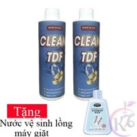 Combo 2 chai Nước rửa vàng bạc trang sức, nữ trang Clean TDF chai 300ml Tặng 1 chai nước vệ sinh lồng giặt