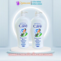 [combo 2 chai] Sữa Tắm Dê 8x White Care 1200ml ... . .