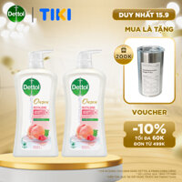 COMBO 2 CHAI SỮA TẮM  DETTOL ONZEN DƯỠNG DA ĐÀO &amp; PHÚC BỒN TỬ 950GCHAI