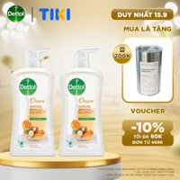 Combo 2 chai sữa tắm Dettol Onzen mật ong kháng khuẩn và dưỡng thể - chai 950G