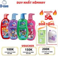 ComBo 2 Chai Sữa tắm gội Kid Dnee 400ml Thái Lan (đủ màu)