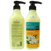 Combo 2 chai sữa tắm sạch dầu nhờn, xóa thâm mụn từ hoa chùm ngây DABO MORINGA Hàn quốc 750ml/Chai- CHÍNH HÃNG