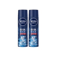 COMBO 2 chai Xịt khử Mùi NIVEA MEN Cool Kick Active Mát Lạnh-Thái Lan