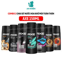 Combo 2 chai xịt khử mùi toàn thân nam Axe deodorant body spray 150ml