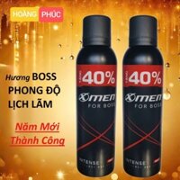 Combo 2 chai xịt khử mùi Xmen For Boss 210ml, hương nước hoa Châu Âu lịch lãm [Date 2027,tặng 40% dung tích]