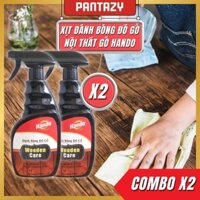 COMBO 2 Chai xịt làm sạch , đánh bóng đồ gỗ, nội thất gỗ Hando 600ml