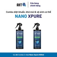 [COMBO 2 ] CHAI XỊT NANO BẠC DIỆT KHUẨN KHỬ MÙI NANO XPURE AHT CORP (AHTC) 500ML-NƯỚC RỬA TAY KHÔ XỊT XỊT VỆ SINH CƠ THỂ