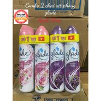 Combo 2 Chai Xịt Phòng Glade Hương Tuyệt Tác Hương Hoa và Lavender 280ml Chính Hãng