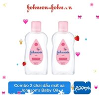 [Combo 2 chai]Dầu Massage dưỡng ẩm Johnson's Baby Oil 200ml