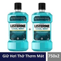 [Combo 2 chai]Nước Súc miệng Listerine Coolmint Cay The Mát 750ml x 2