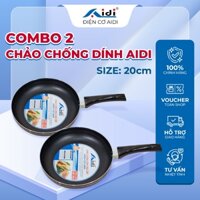 Combo 2 Chảo Chống Dính AIDI Size 20cm Cao Cấp - Điện Cơ Aidi