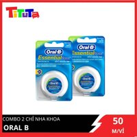 Combo 2 Chỉ nha khoa Oral-B hương bạc hà 50m
