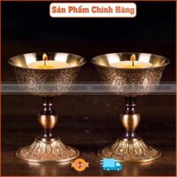 Combo 2 chiếc Chén Đựng Nến Bơ 8 Cát Tường chất liệu Đồng cỡ Nhỏ