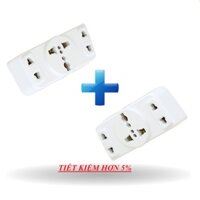 COMBO 2 CHIẾC PHÍCH CẮM  Ổ CẮM CHUYỂN ĐỔI 3 CHẤU,CHIA 3 Ổ TW3A