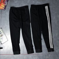 Combo 2 Chiếc Quần Jogger Nam Đen 3 Sọc Đen/Trắng Ống Bo Chun Xịn (Mẫu Thể Thao Trơn, Đơn Giản)